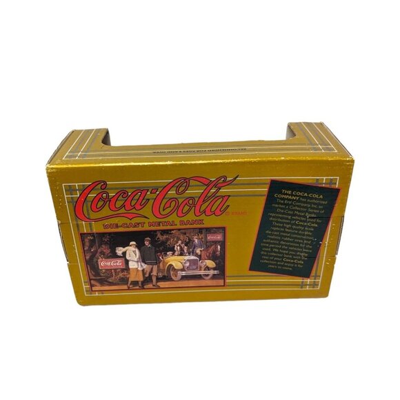 Vintage 1993 Coca-Cola Die-Cast Metal Bank Yellow Delivery Truck 9432 ERTL 1:25 - Picture 4 of 4